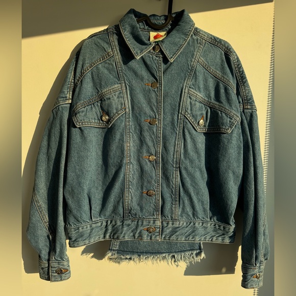 Farm Rio Denim Bomber Mini Jacket - Picture 5 of 8